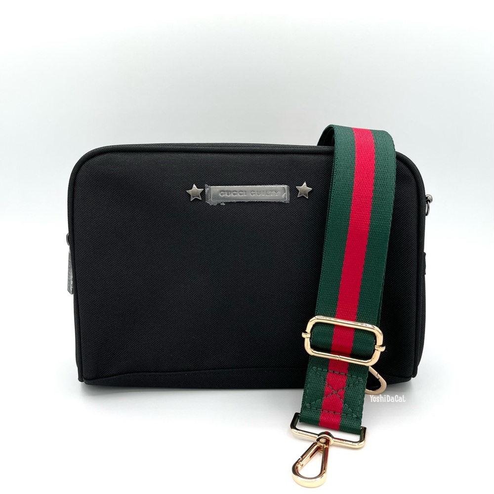 🆕 Gucci Guilty Beauty Cosmetic Case to Crossbody Bag Purse, Black, New Handbag - Picture 10 of 10